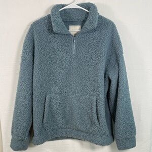 American Eagle Blue Longsleeve Top Sherpa | Women’s Small | Moderate Condition